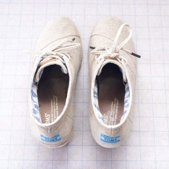 TOMS Desert Burlap Wedge Bootie - Size 8.5 - Picture 6 of 9